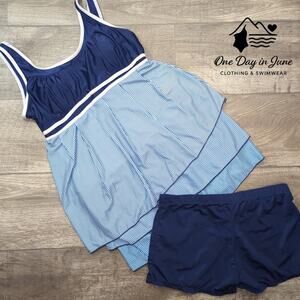 Charmleaks Tiered Tankini Boyshort Swimsuit Size L